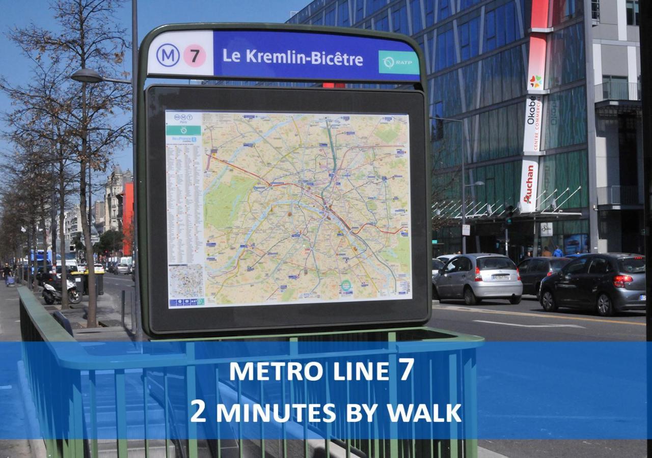 Beausoleil Studio Metro Paris Sud Ле-Кремлен-Бісетр Екстер'єр фото